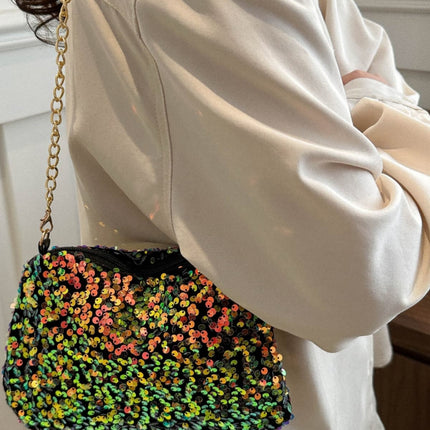 Sequin Removable Strap Shoulder Bag