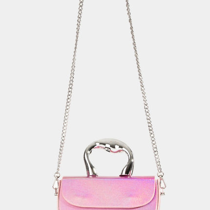 Fame Glossy Semi Circle Top Handle Bag