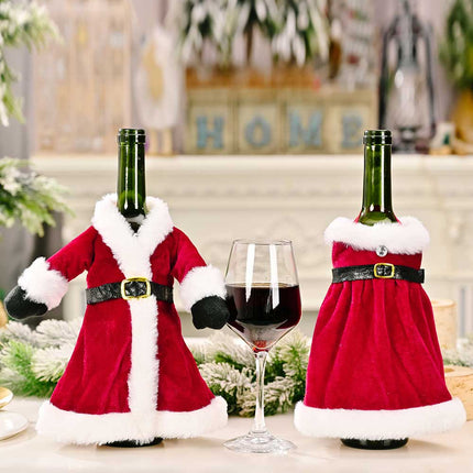 2-Pack Christmas Dress Wine Bottle Covers