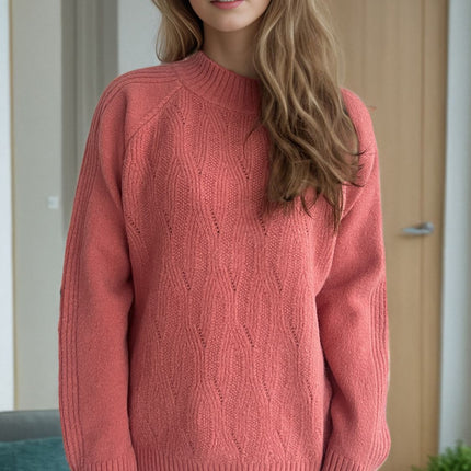 Mock Neck Long Sleeve Sweater