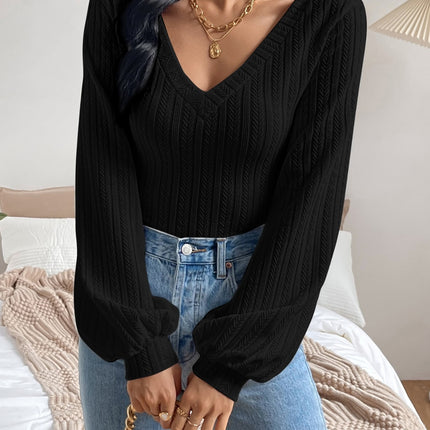 V-Neck Long Sleeve T-Shirt