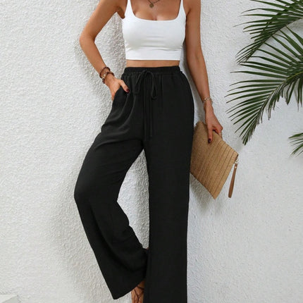 Wide Leg Drawstring Pants