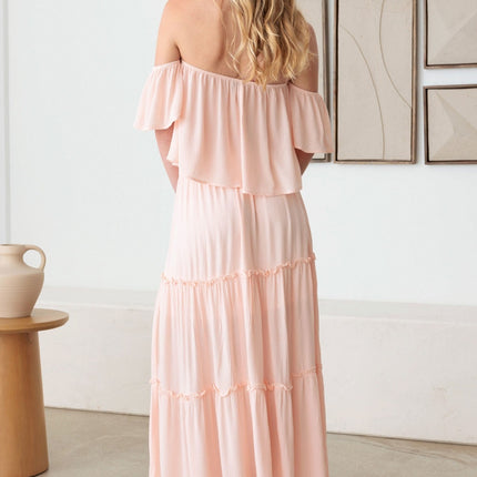 Gilli Frill Off-Shoulder Tiered Dress