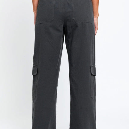 Tasha Apparel High Waisted Wide Leg Cargo Pants with Pockets