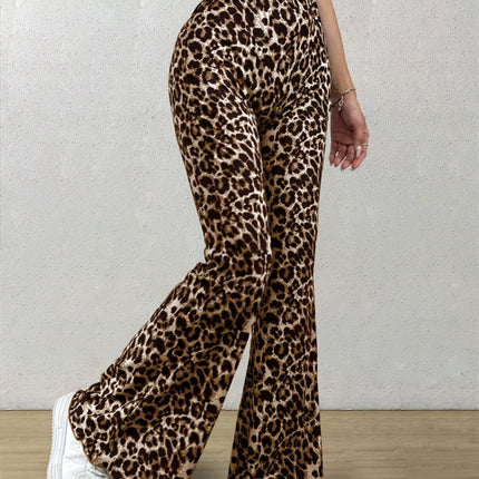 Leopard Flare Pants
