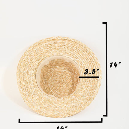 Fame Strap Wide Brim Straw Hat