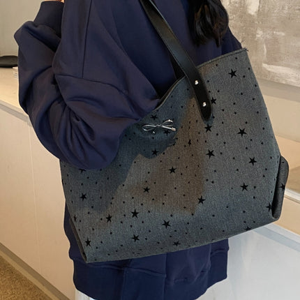 Polyester Bow Polka Dot Tote Bag