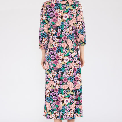 Celeste Full Size Floral Midi Dress with Bow Tied