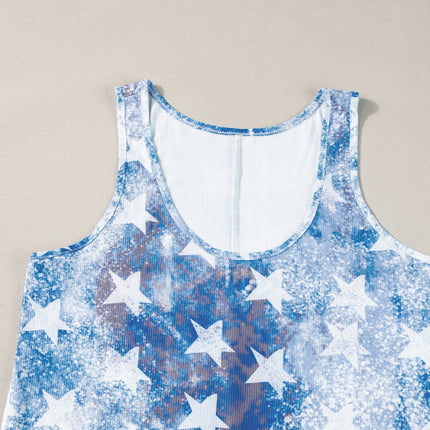 US Flag Scoop Neck Tank