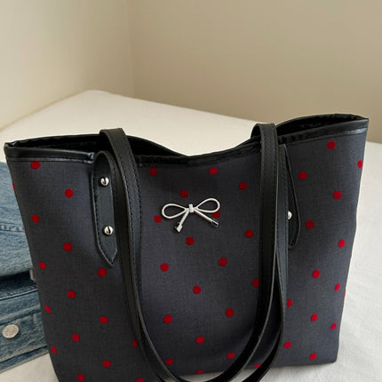 Bow Trim Polyester Tote Bag