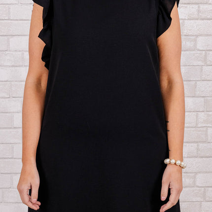 Plus Size Ruffled Round Neck Cap Sleeve Mini Dress