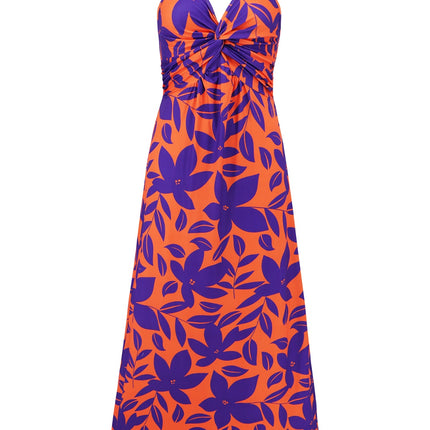 Twisted Printed V-Neck Cami Dress