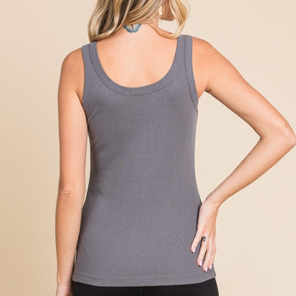 Culture Code Full Size Ribbed Scoop Neck Tank