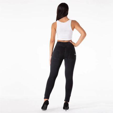 Melody Fit Jeans Full Length Push Up Skinny Slim High Waist Four Ways Stretchable Denim Jeans for Woman Summer