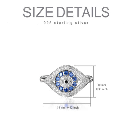 Sterling Silver Turkish Evil Eye Rings