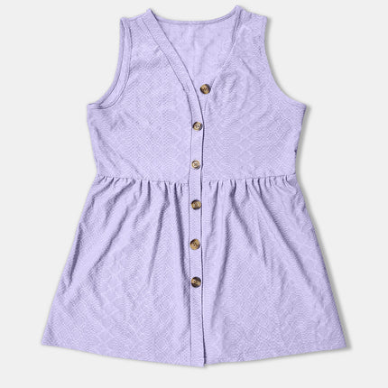 Button Up V-Neck Tank