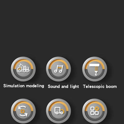 Large Truck Crane Engineering Vehicle Alloy Model Car Construction Toys Metal Diecast Toy Car Sound & Light Toys For Kids Gift