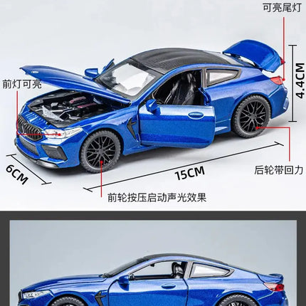1:32 BMW M8 IM Supercar Alloy Diecasts & Toy Vehicles Metal Toy Car Model Sound and light Collection Kids Toy - Vickie Lynn's