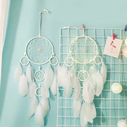 2023 New Dream catchers Retro 5 Ring Dream Catchers Home Decoration Indians Natural Stone Tree of Life Dreamcatcher Wall Hanging