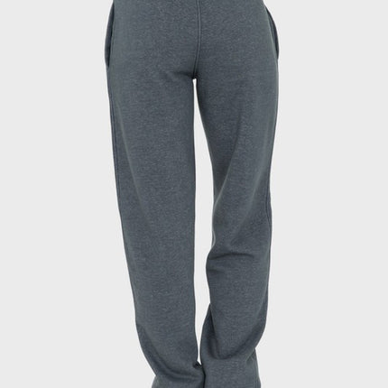 Mono B Elastic Waist Fleece Pants with Pockets