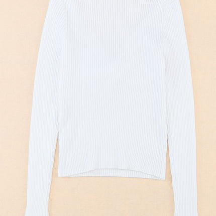 Crisscross V Neck Long Sleeve Knit Top