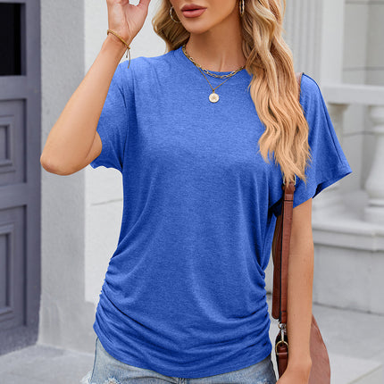 Round Neck Flutter Sleeve T-Shirt