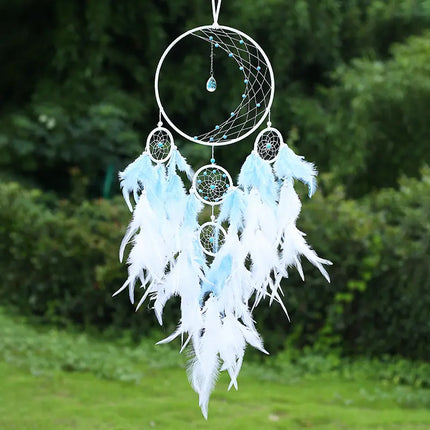 2023 New Dream catchers Retro 5 Ring Dream Catchers Home Decoration Indians Natural Stone Tree of Life Dreamcatcher Wall Hanging