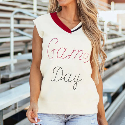 GAME DAY V-Neck Sweater Vest