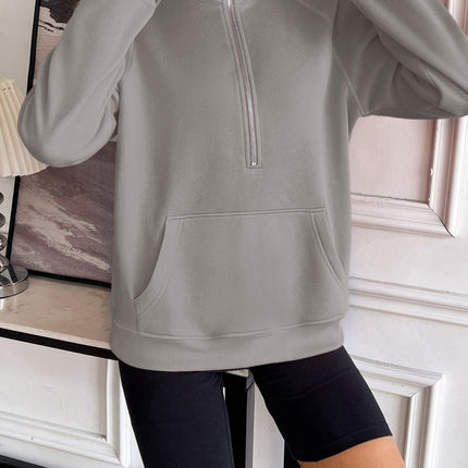 Ivy Lane Half Zip Raglan Sleeve Sweatshirt