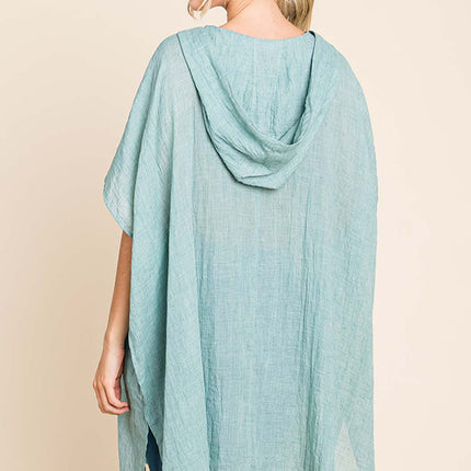 Cotton Bleu by Nu Label Tassel Hem Hooded Cover Up