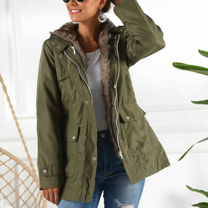 Ivy Lane Full Size Hooded Jacket with Detachable Liner (Three-Way Wear)