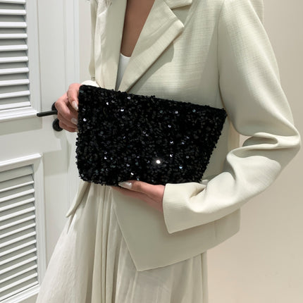 Sequin Clutch with Zipper