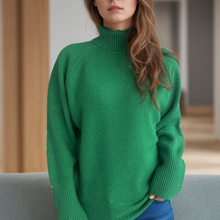 Turtleneck Raglan Sleeve Sweater