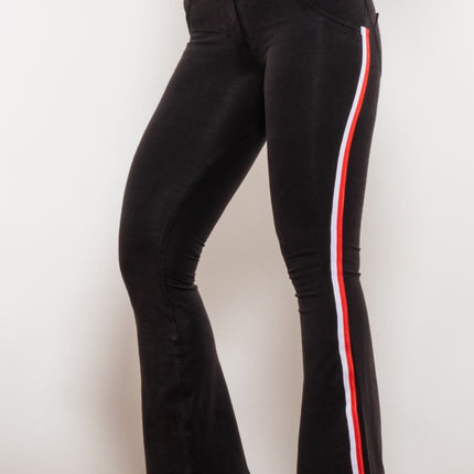 Side Stripe Contrast Bootcut Jeans