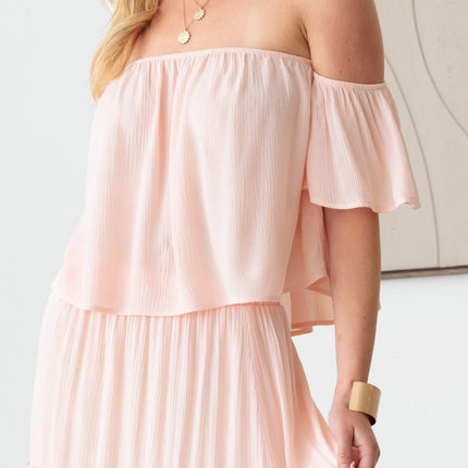 Gilli Frill Off-Shoulder Tiered Dress