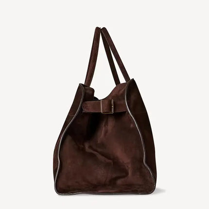 2023 Margaux15 Handbag Cowhide High-Capacity Commuter Bag the Suede Row lcu Soft