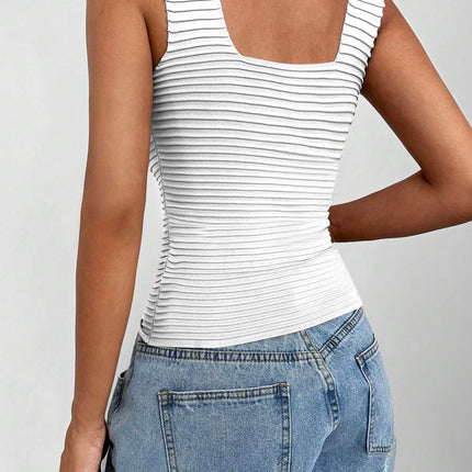 Square Neck Wide Strap Tank