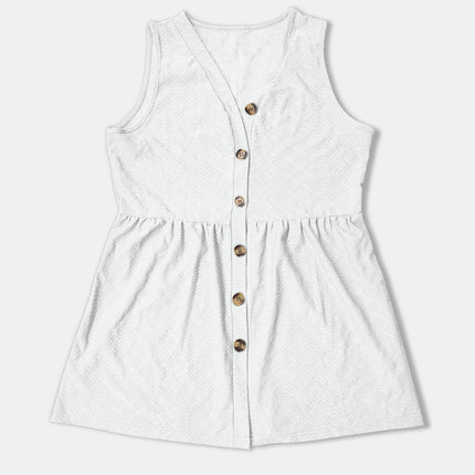 Button Up V-Neck Tank