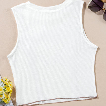 Round Neck Sleeveless Tank