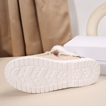 Printed Round Toe Flat Slip-Ons
