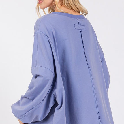 SAGE + FIG Flower Patch Dropped Shoulder Oversize Top