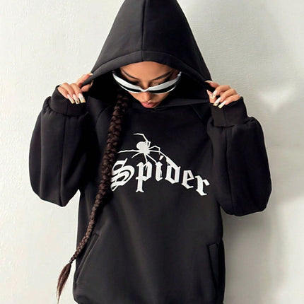 SPIDER Long Sleeve Hoodie with Kangaroo Pocket