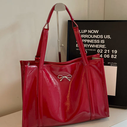 PU Leather Bow Shoulder Bag