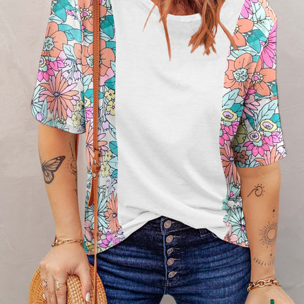 Printed Round Neck Half Sleeve T-Shirt