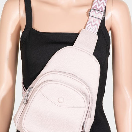 Fame Textured PU Leather Sling Bag