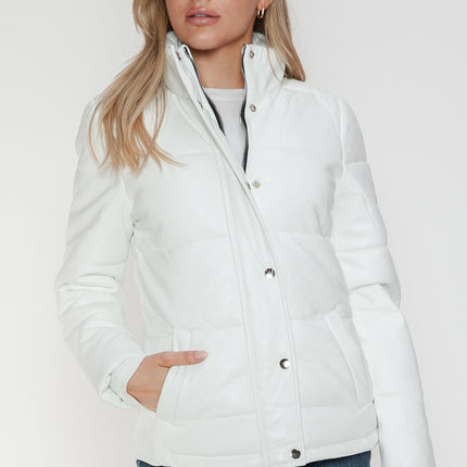 YMI Pocketed Zip Up Turtleneck Puffer Jacket