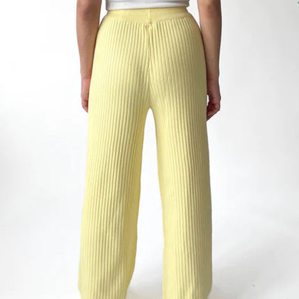 Ribbed Wide Leg Sweater Pants