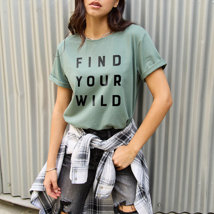 Simply Love Full Size FIND YOUR WILD Short Sleeve T-Shirt