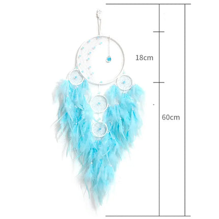 2023 New Dream catchers Retro 5 Ring Dream Catchers Home Decoration Indians Natural Stone Tree of Life Dreamcatcher Wall Hanging