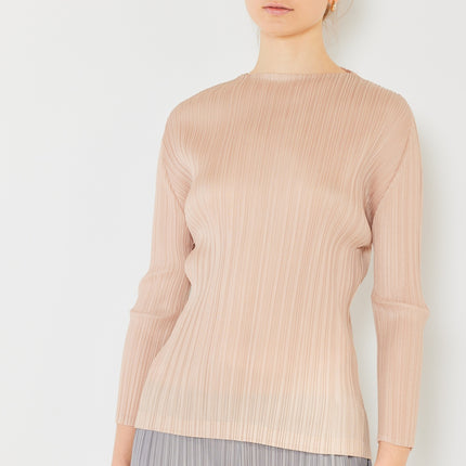 Marina West Swim Pleated Long Sleeve Boatneck Top